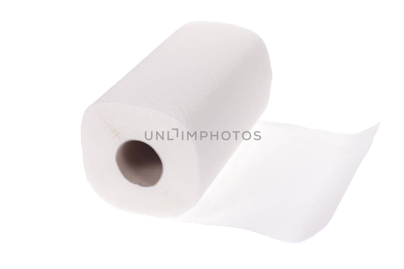 paper towel, photo on the white background