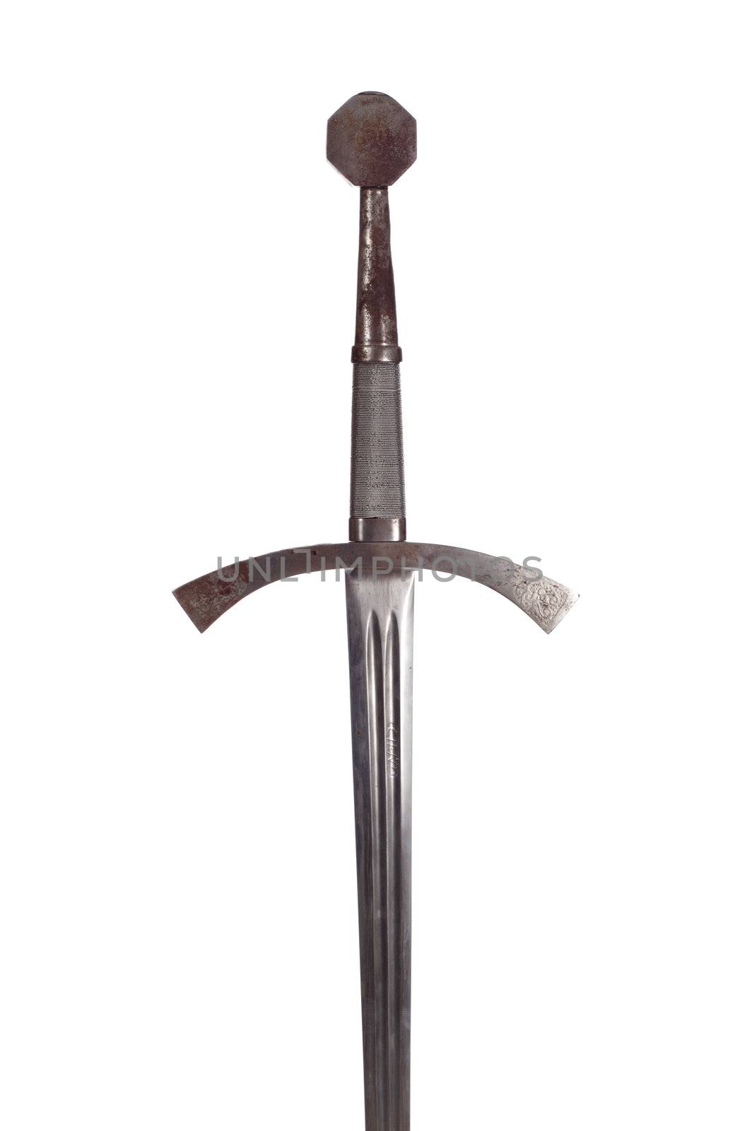 whole sword photo on the white background