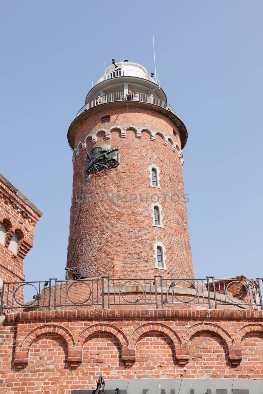 The lighthouse was built in 1945 on the ruins of the fort from the eighteenth century.