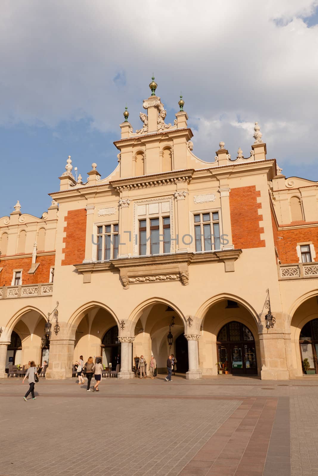Renaissance Sukiennice (Cloth Hall, Drapers' Hall) in Kraków, Poland, is one of the city's most recognizable icons.
