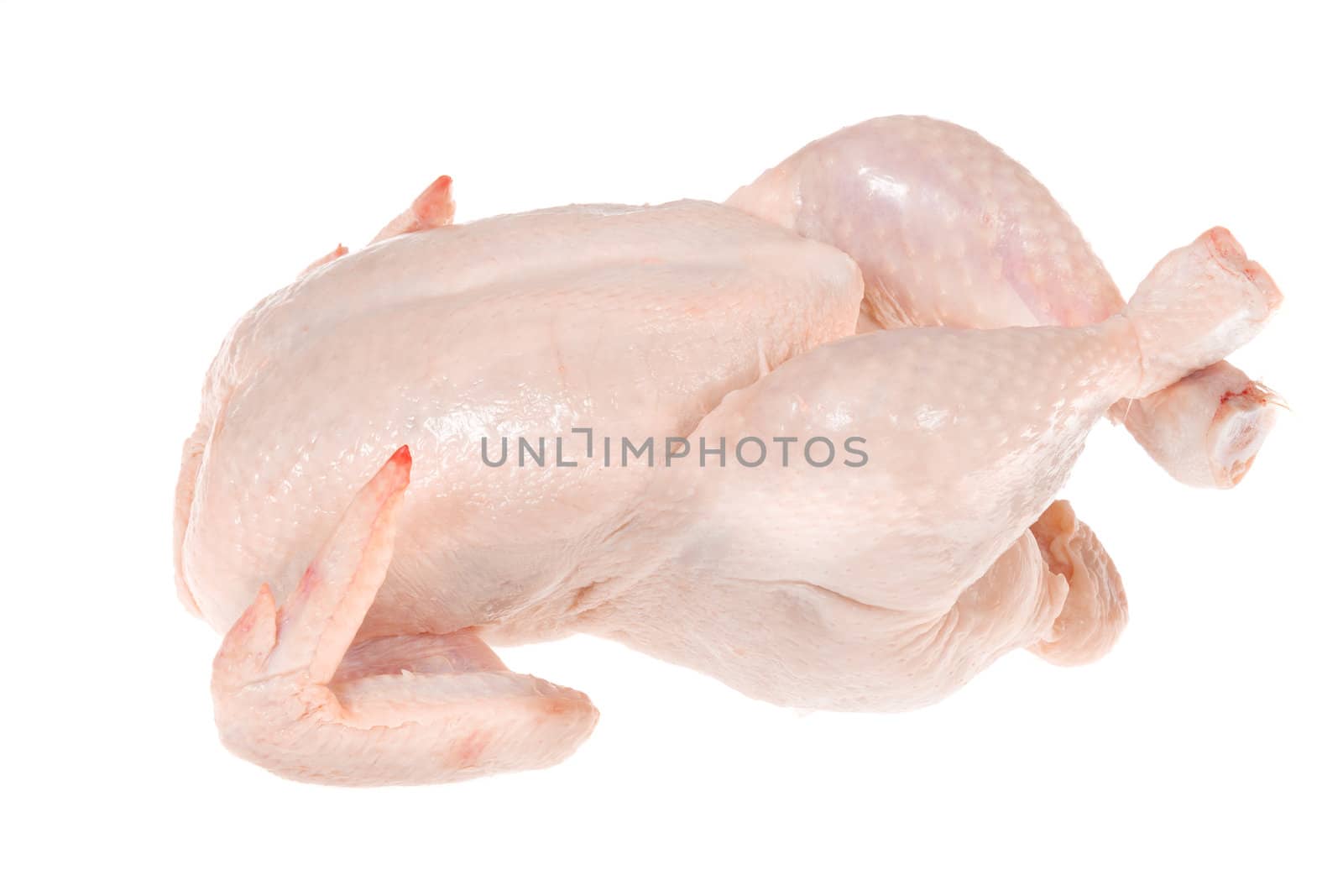 raw chicken, photo on the white background