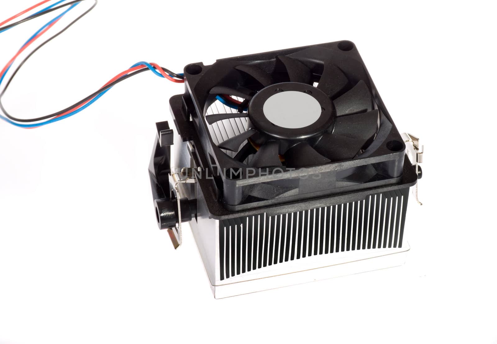 Cpu cooler, photo on the white background