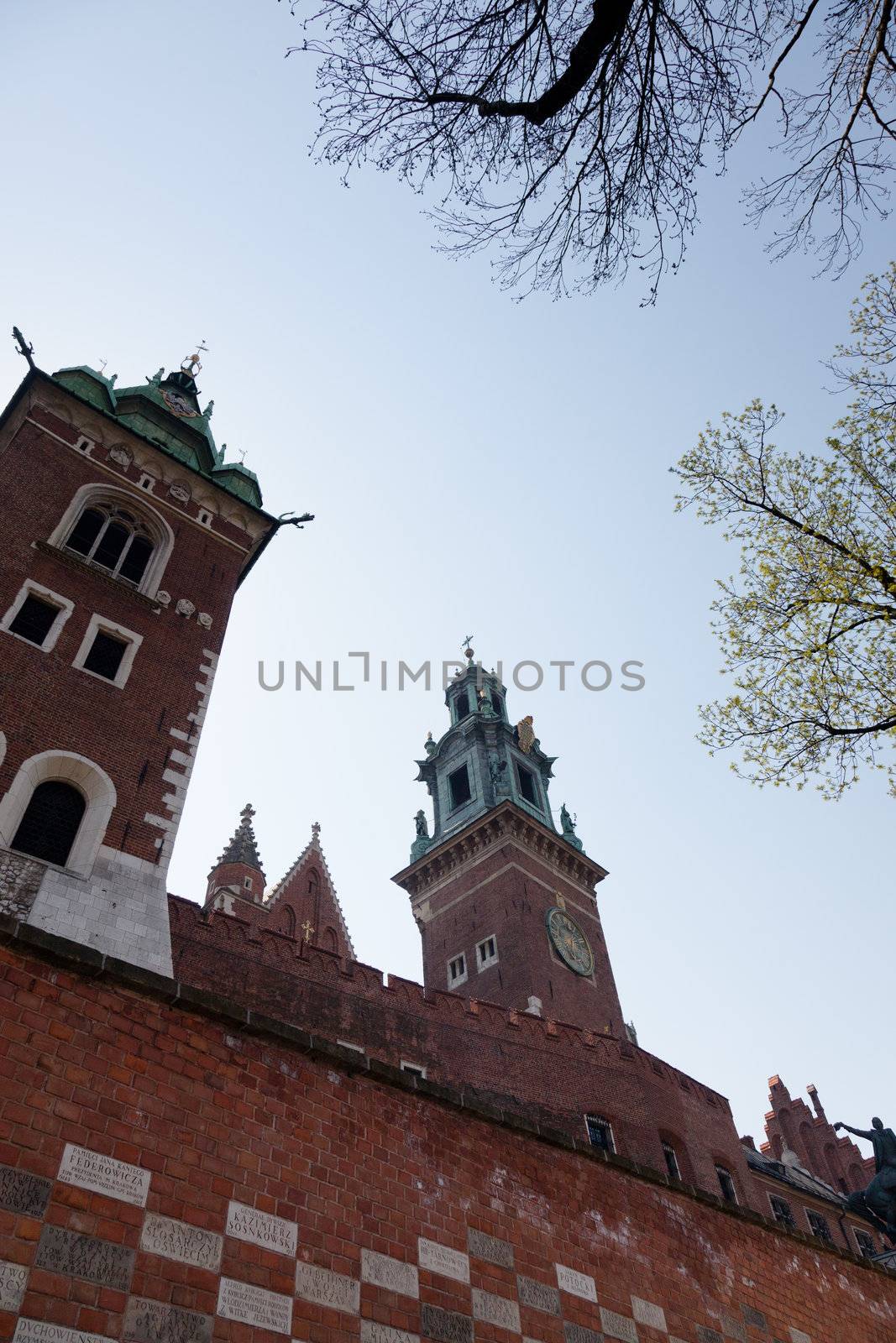 The Gothic Wawel Castle in Cracow in Poland was built at the behest of Casimir III the Great