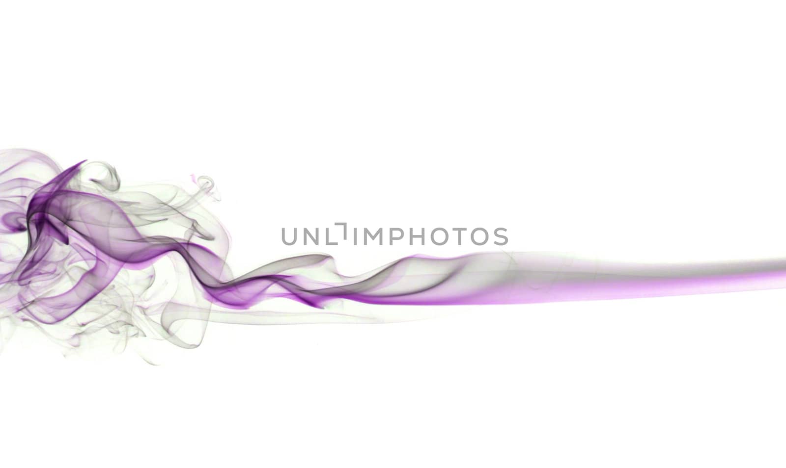 purple smoke, photo on the white background 