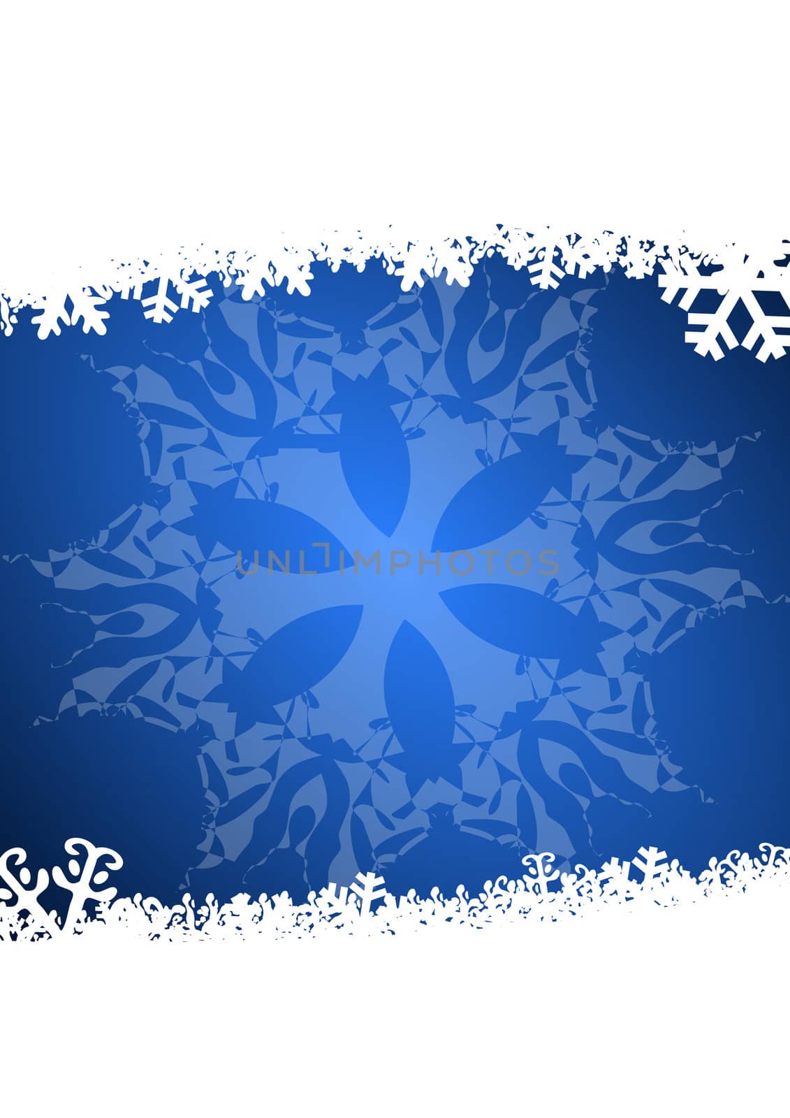 blue christmas background with snowflakes by alexwhite