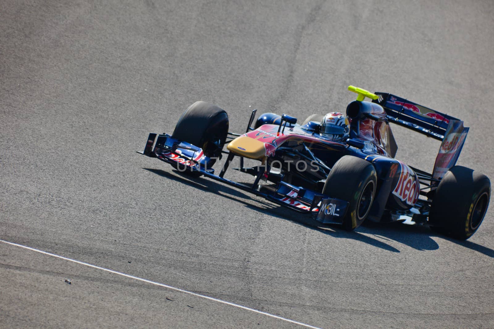 JEREZ DE LA FRONTERA, SPAIN - FEB 10: Jaime
Alguersuari of Toro Rosso F1 races on training session on February 10 , 2011, in Jerez de la Frontera , Spain