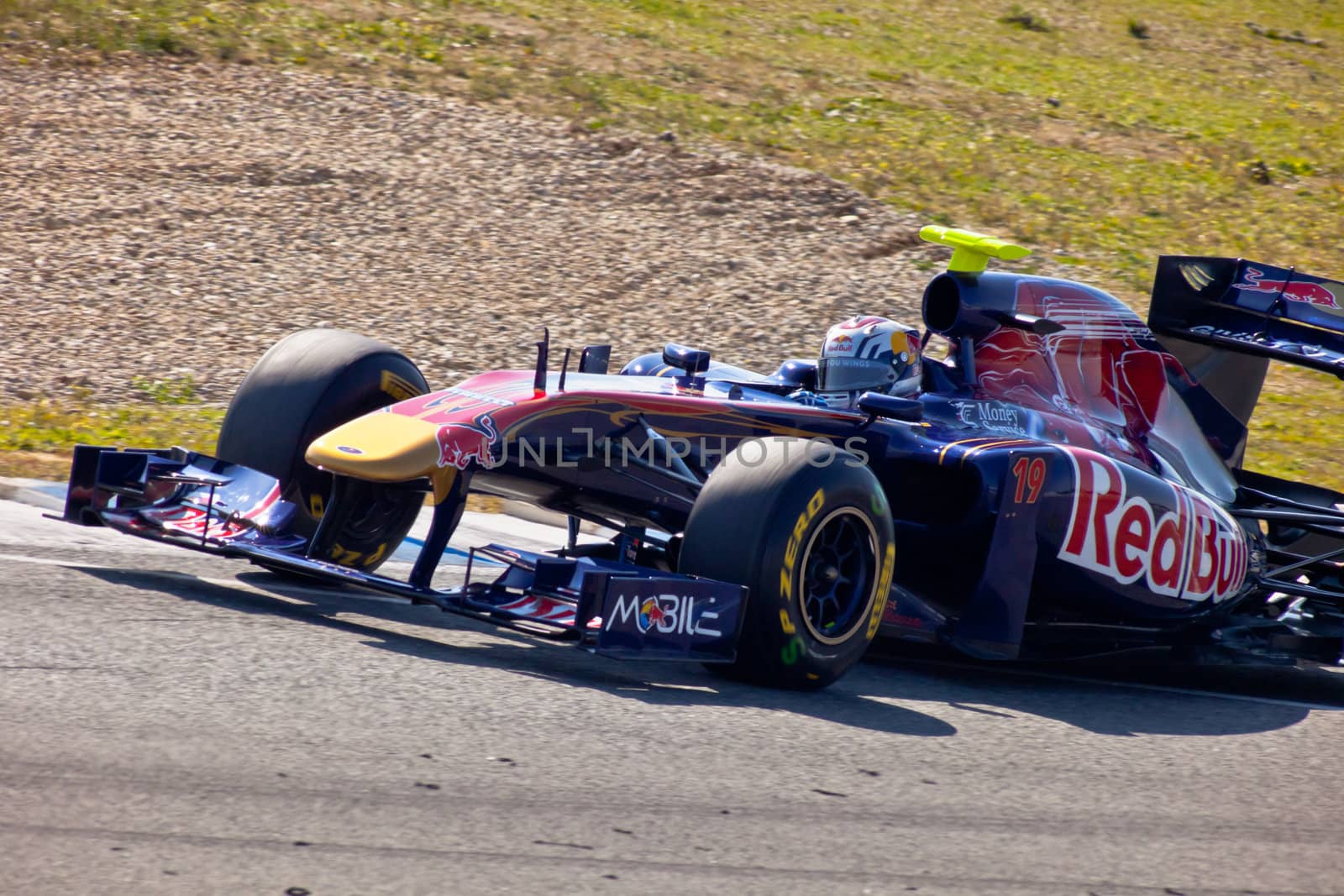 JEREZ DE LA FRONTERA, SPAIN - FEB 10: Jaime
Alguersuari of Toro Rosso F1 races on training session on February 10 , 2011, in Jerez de la Frontera , Spain