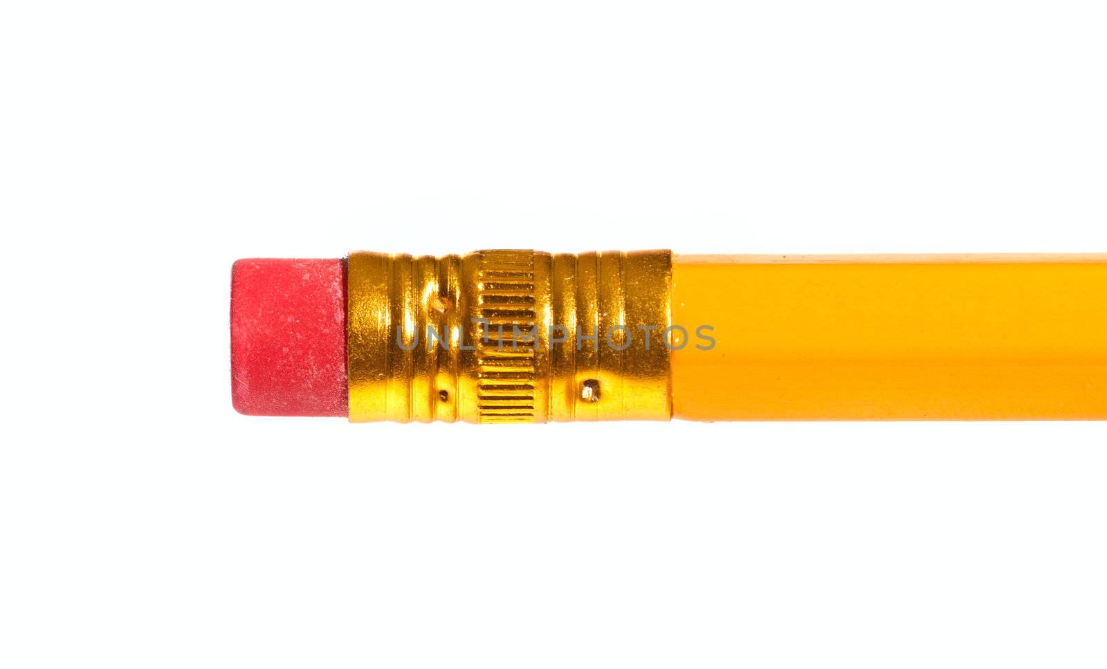 Close-up image of pencil, photo on the white background 