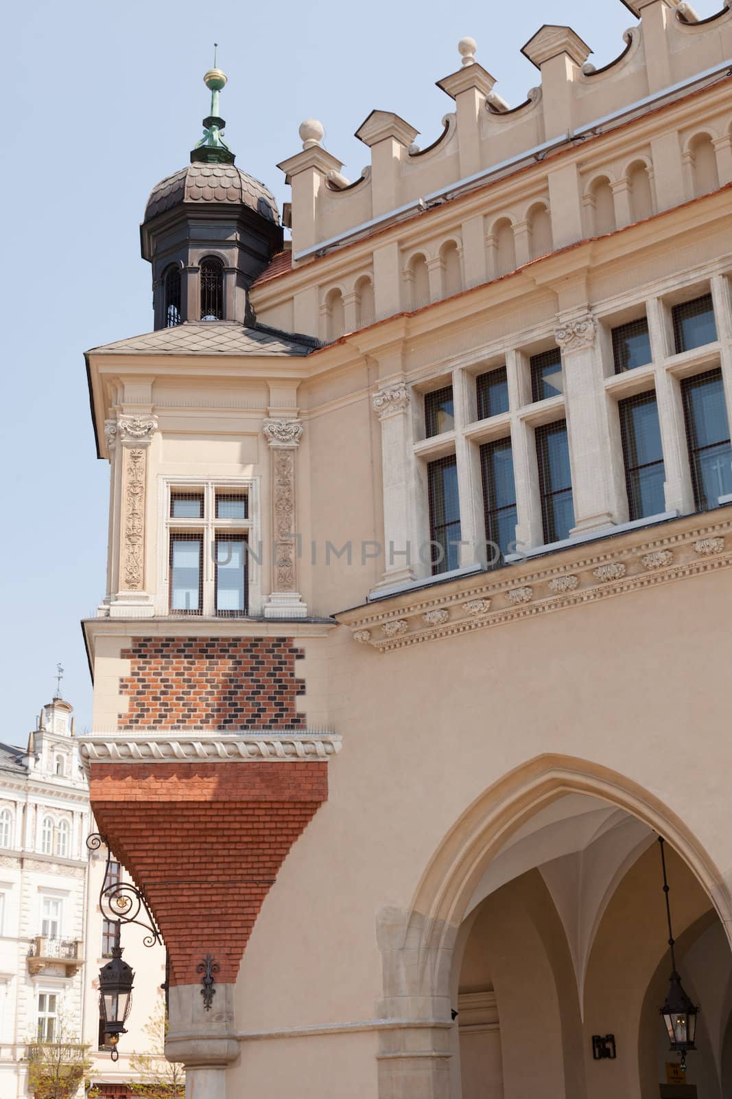 Renaissance Sukiennice (Cloth Hall, Drapers' Hall) in Kraków, Poland, is one of the city's most recognizable icons.