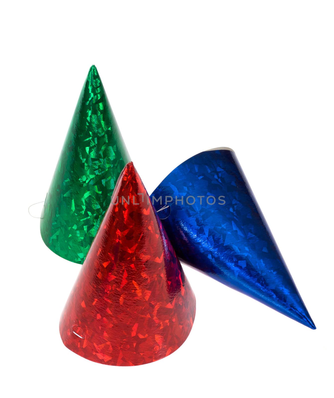 birthday party hats, photo on the white background
