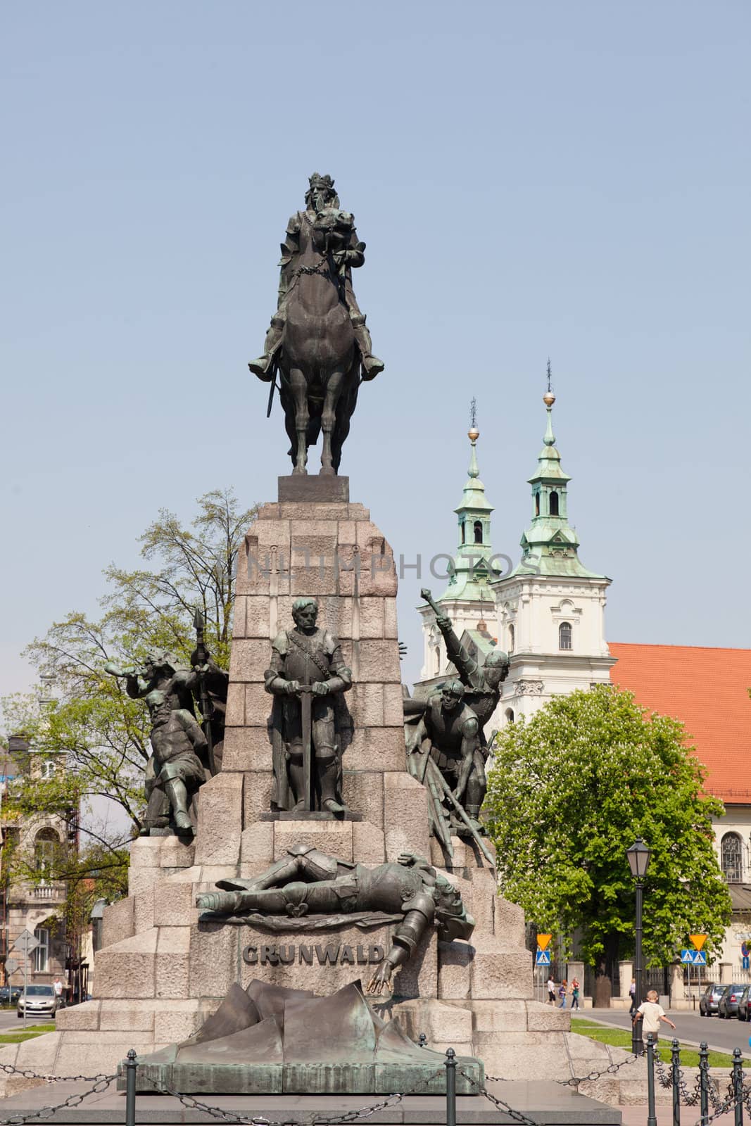 Battle of Grunwald monument In Old Town in Kraków