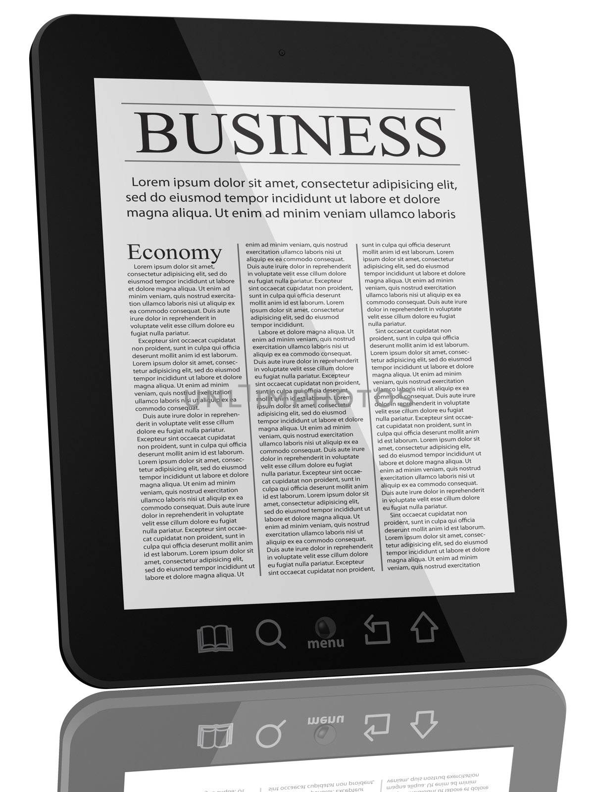 Business News on Tablet PC Computer by adamr