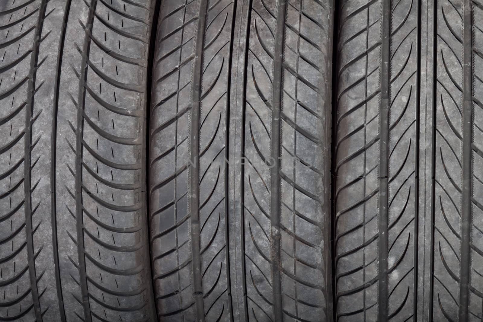 Used, dirty tires, abstract background