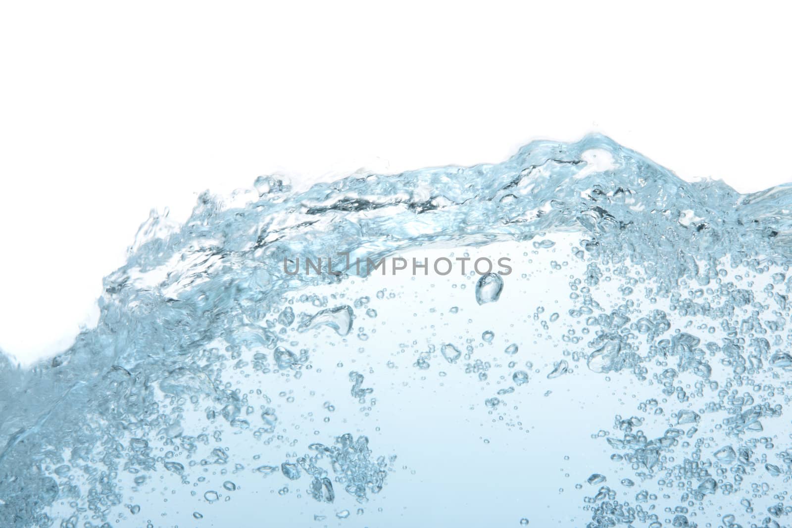 Water splashing, photo on the white background 