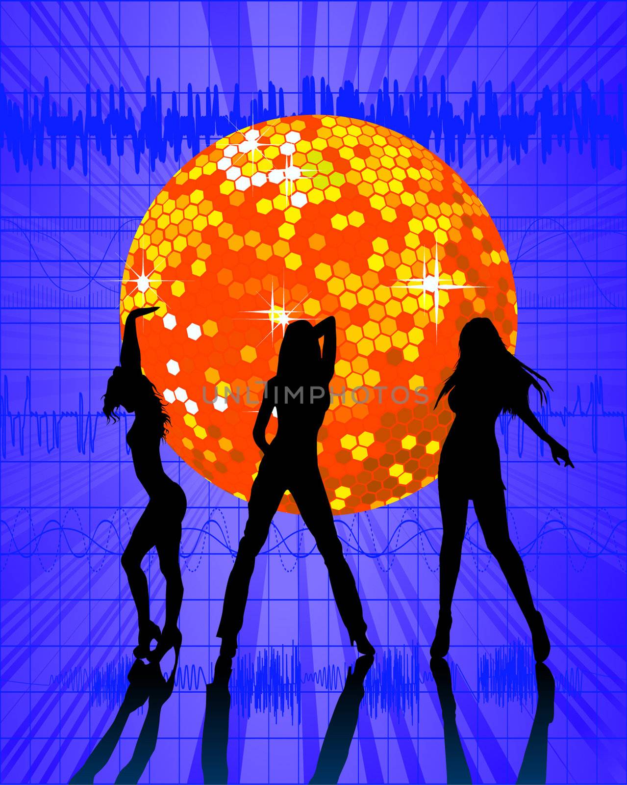 Disco music party by Lirch