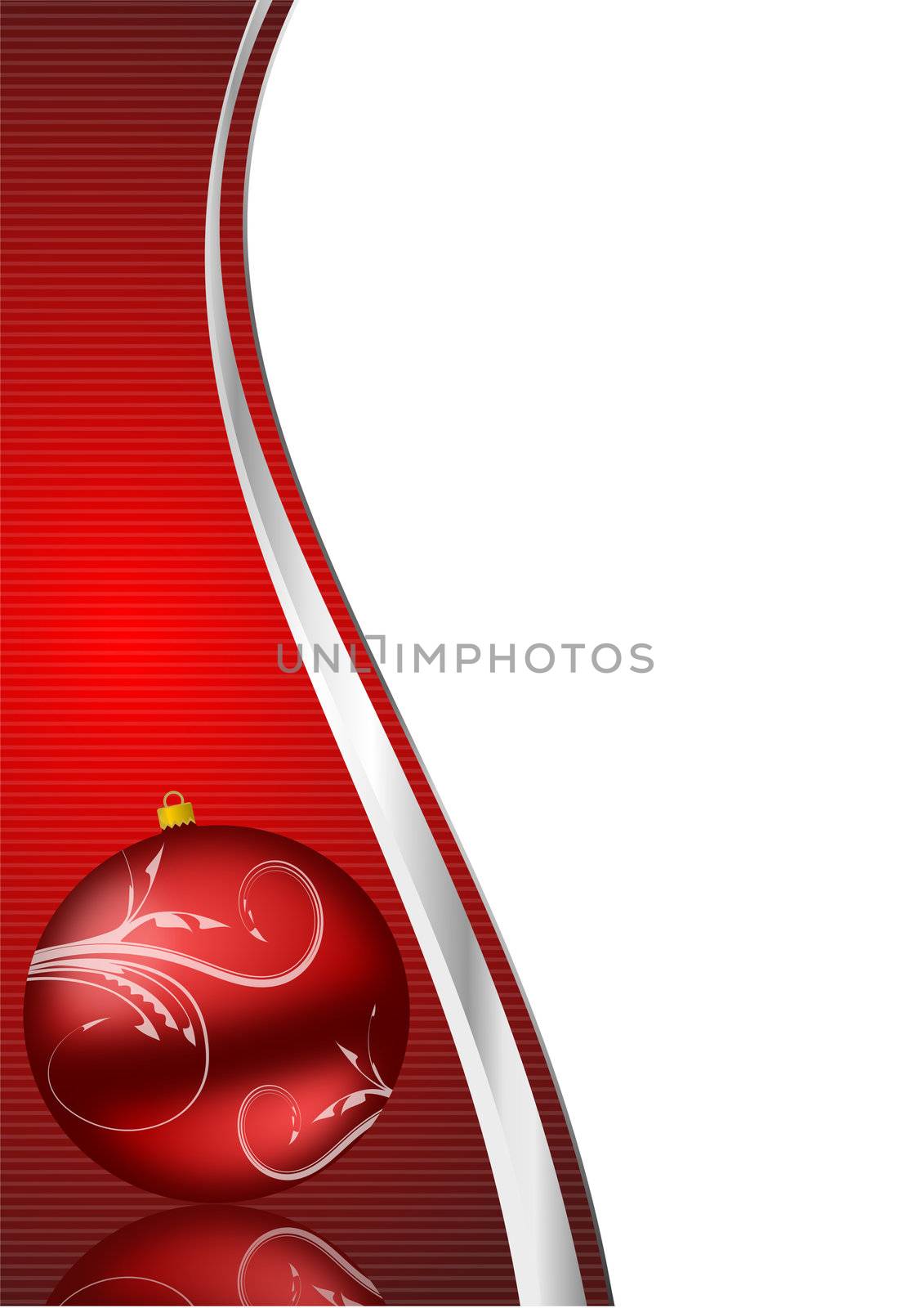 christmas background with christmas ball by alexwhite