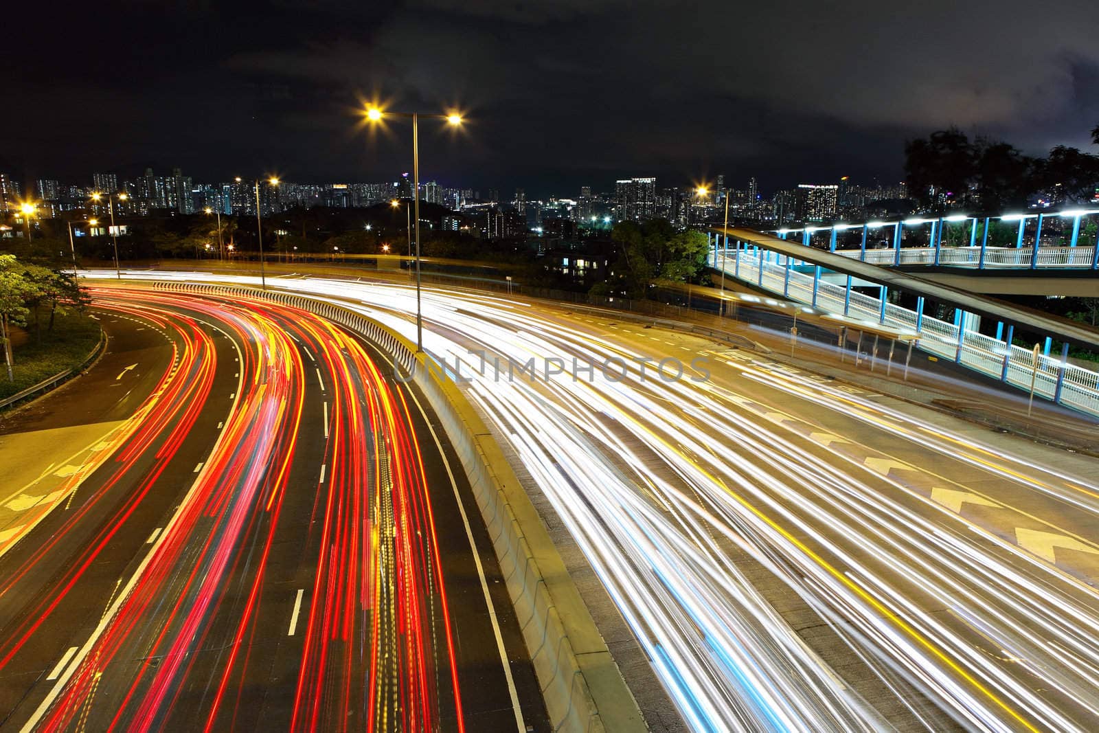 highway light trails
