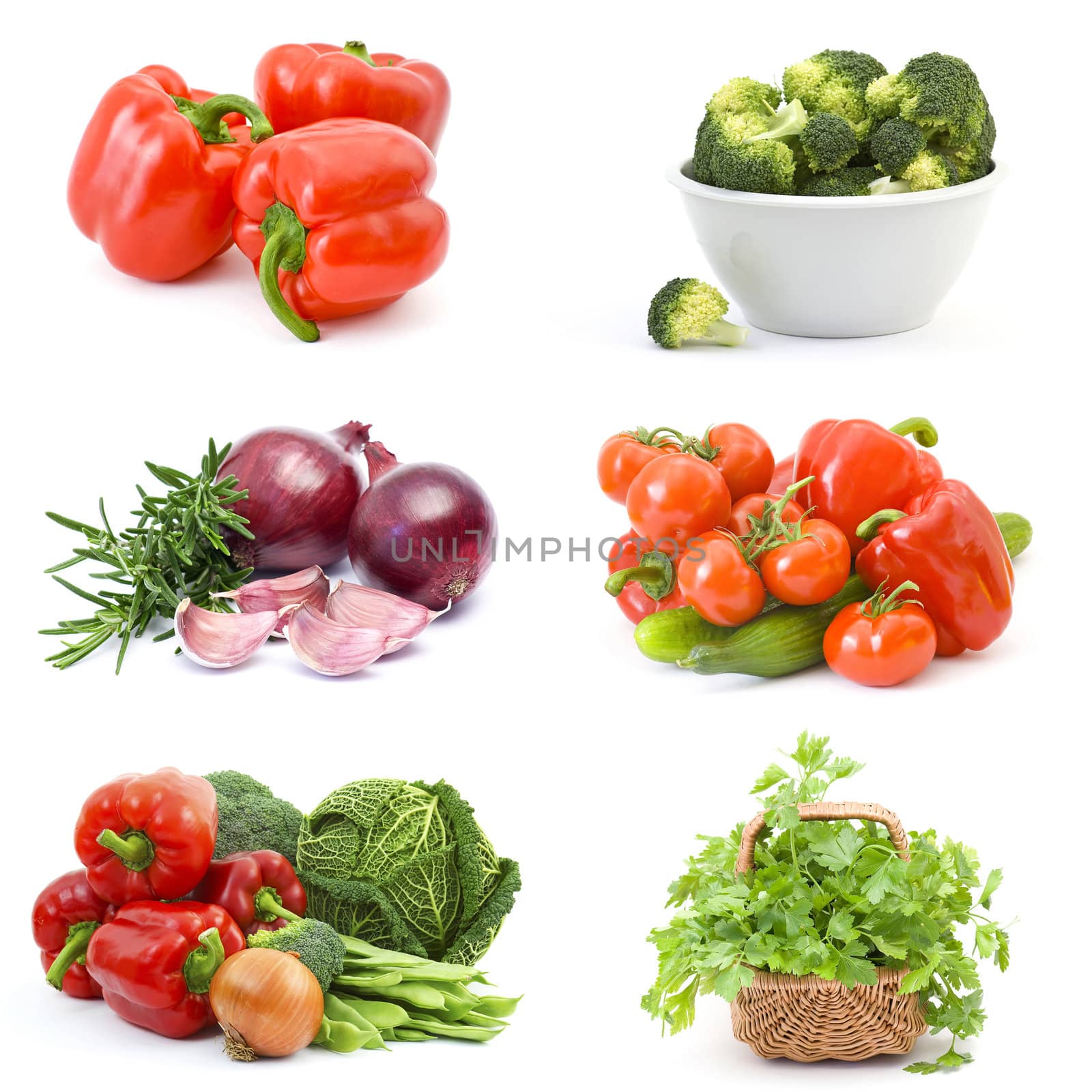 collection of images on the theme of "vegetables"