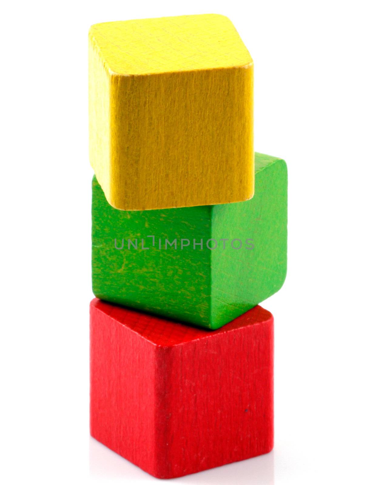 Wooden building blocks