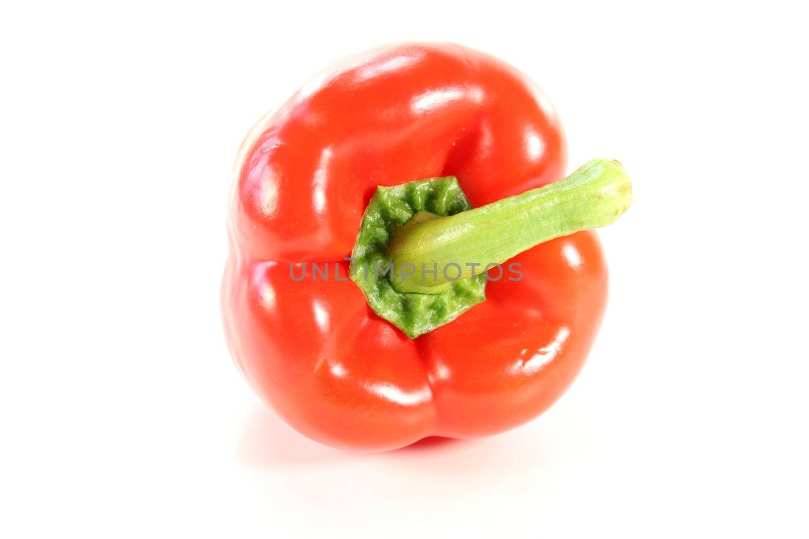 red bell pepper on a white background