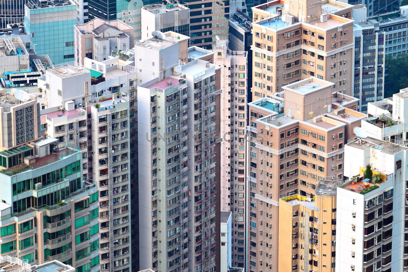 crowded apartment building