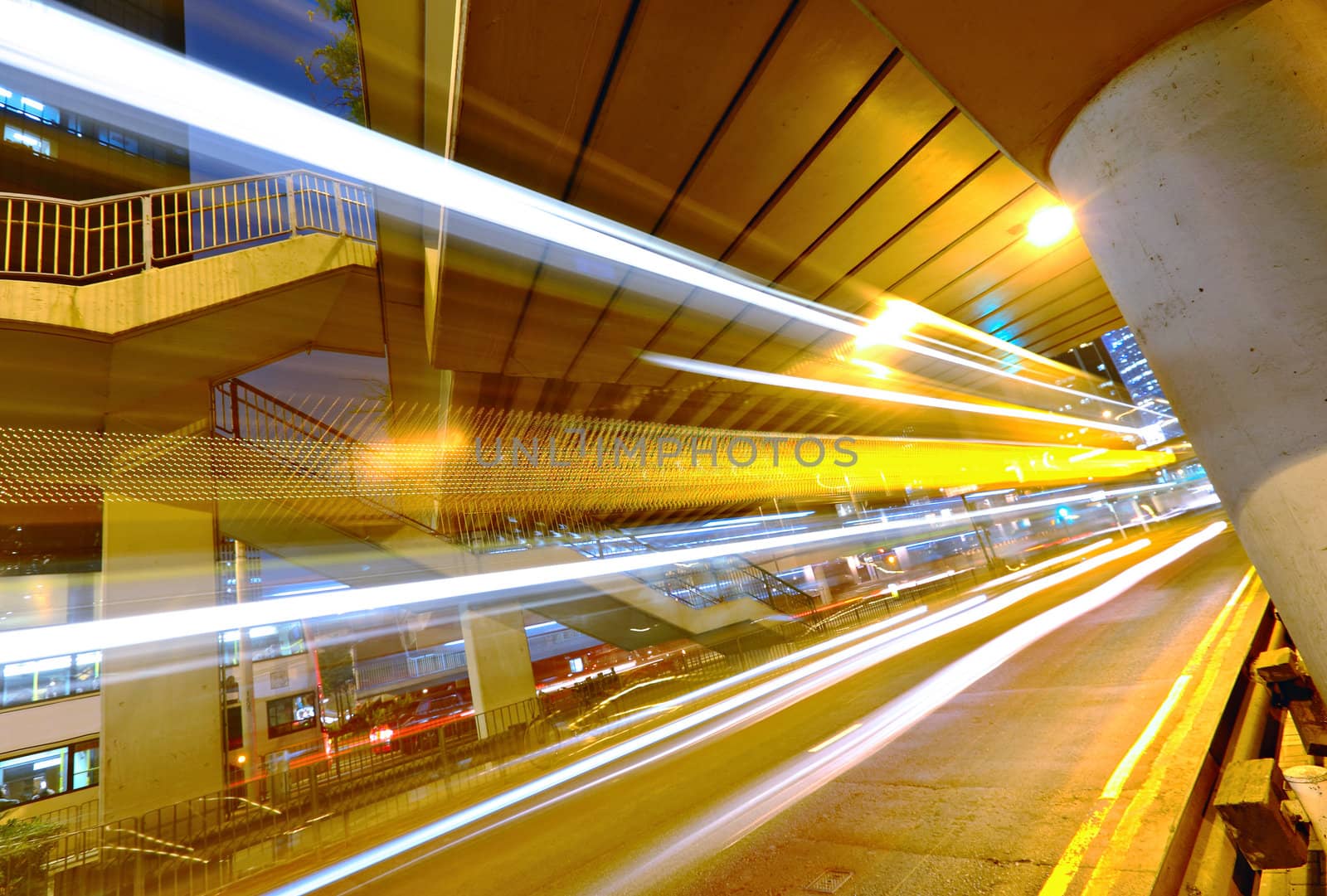 traffic in city at night
