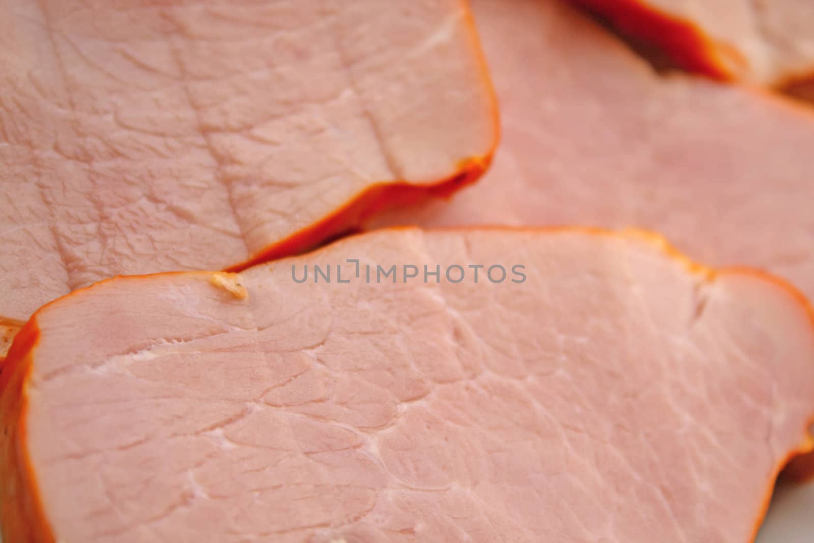 Close up of the sliced meat for the background.