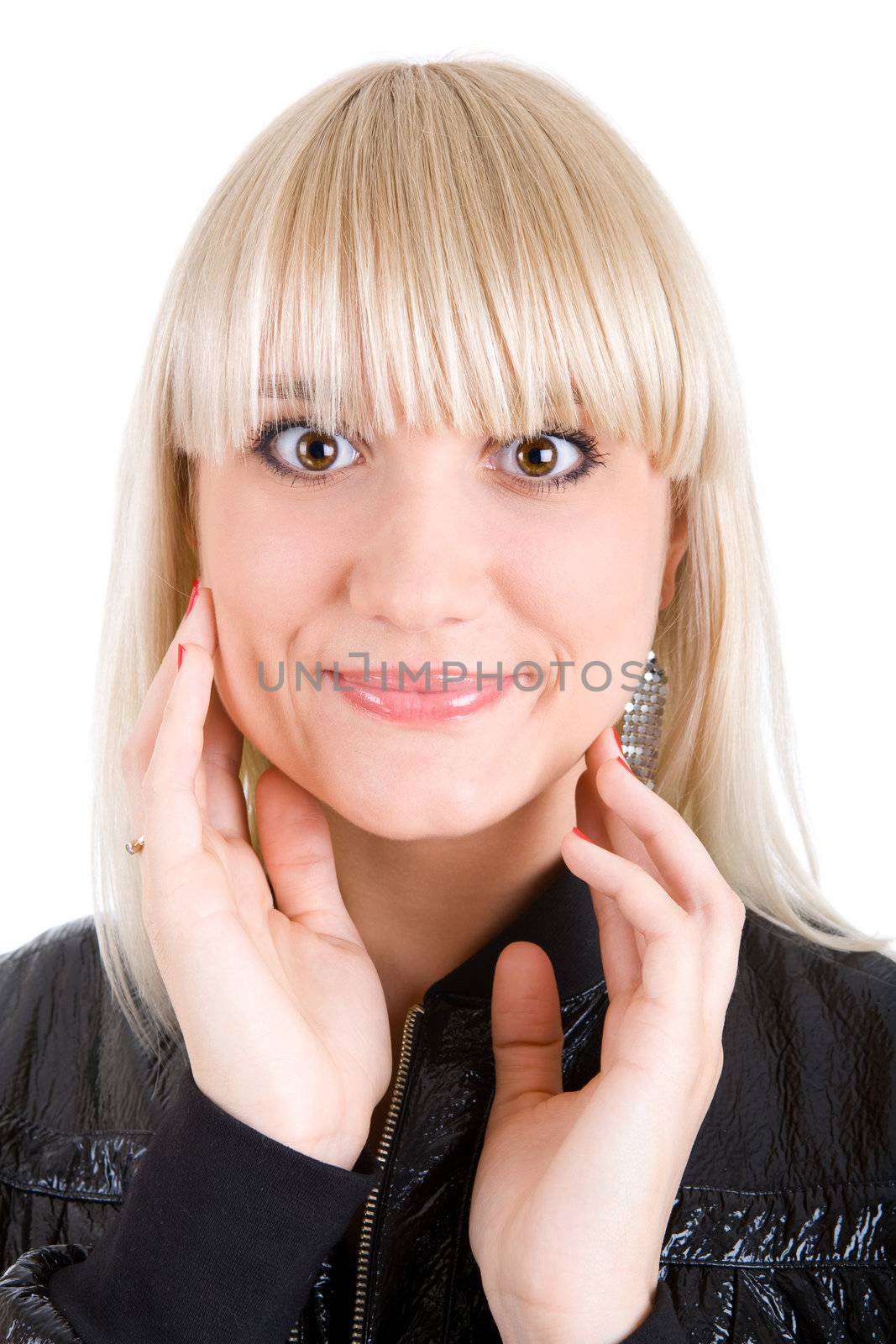 portrait of surprised girl