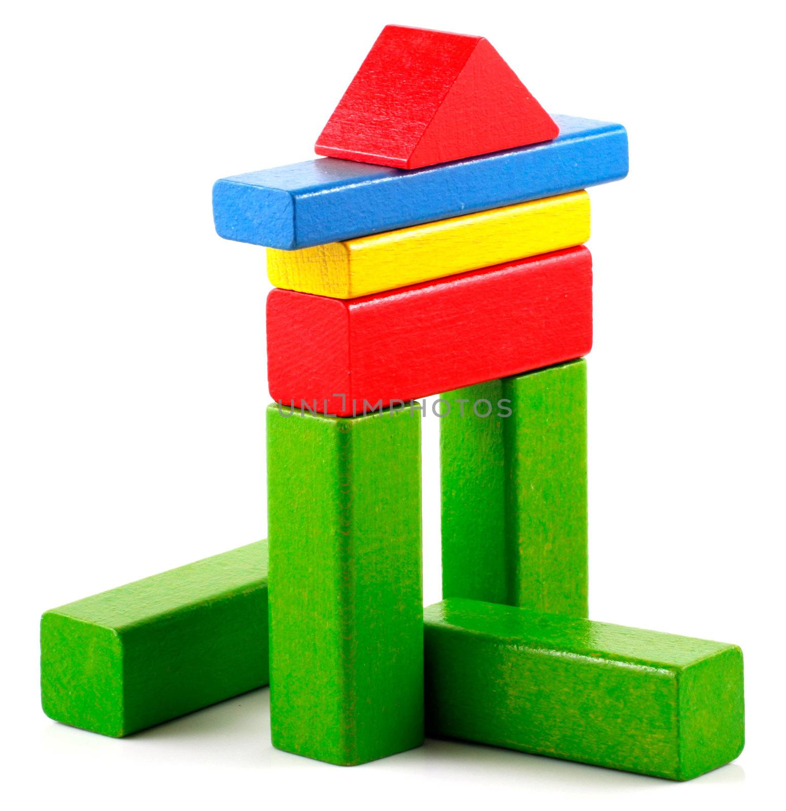 Wooden building blocks