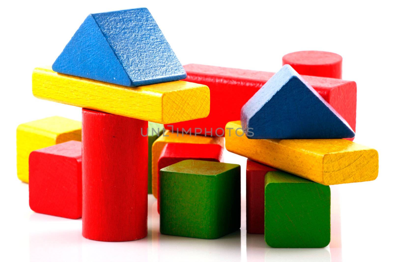 Wooden building blocks
