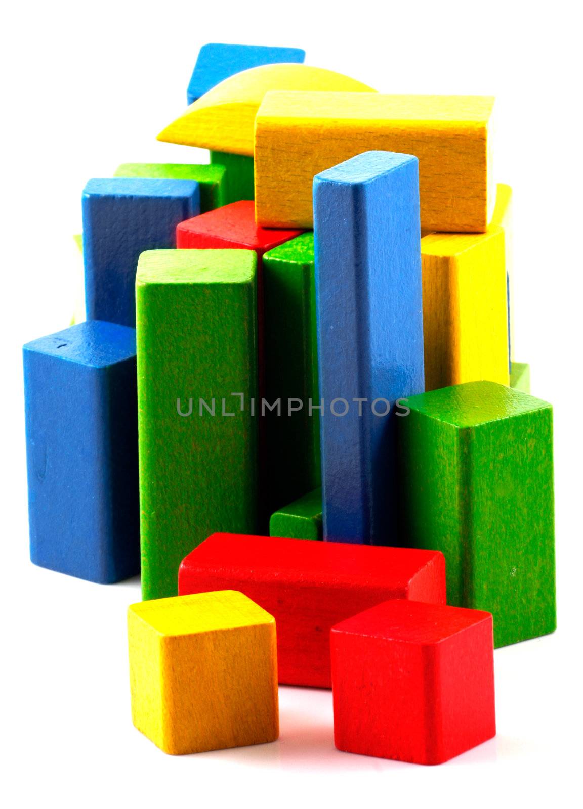 Wooden building blocks