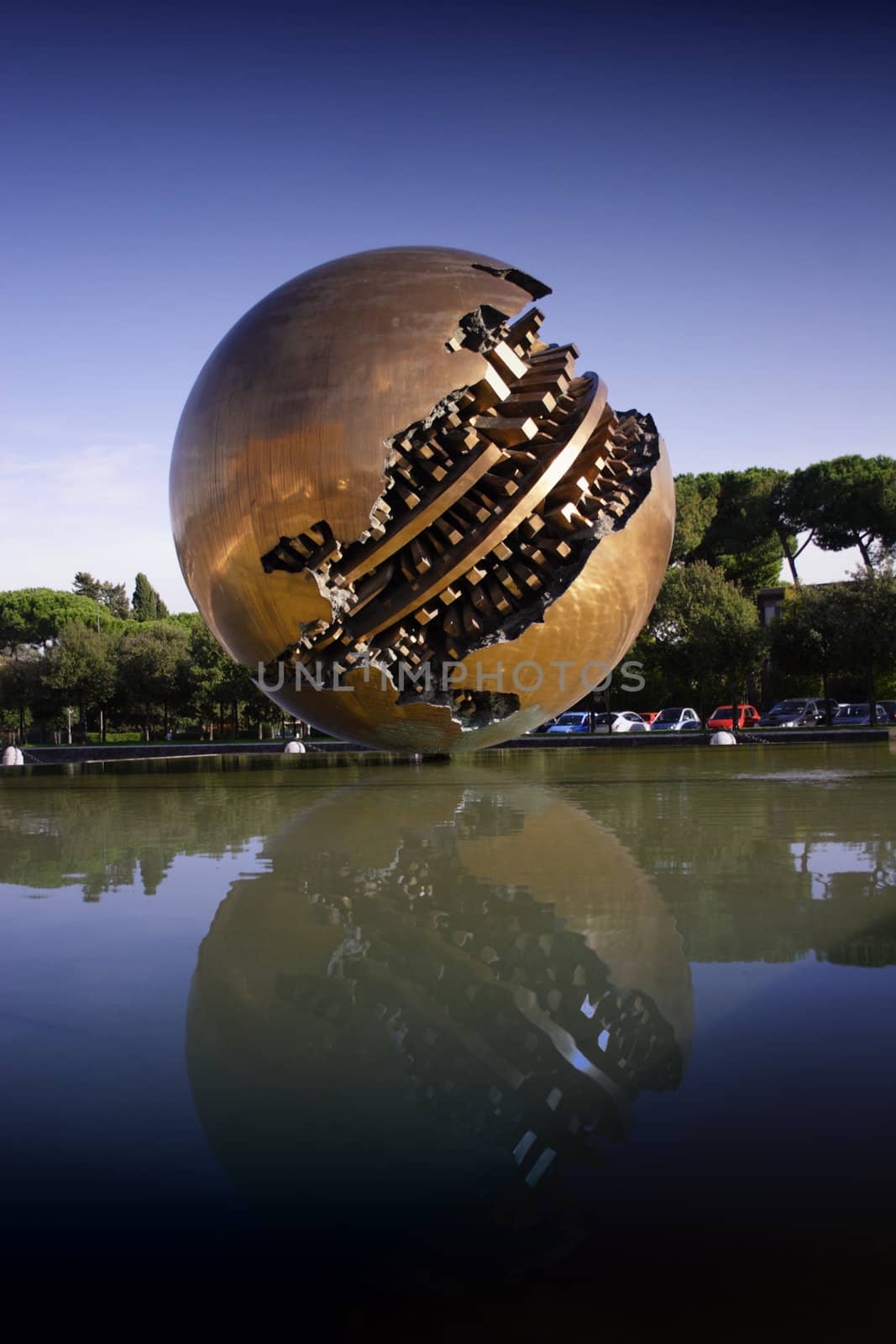 architecture, cities, bronze, Rome, world, bronze sculpture, reflection, water,  monument,  urban, sculpture, detail, artistic, art,