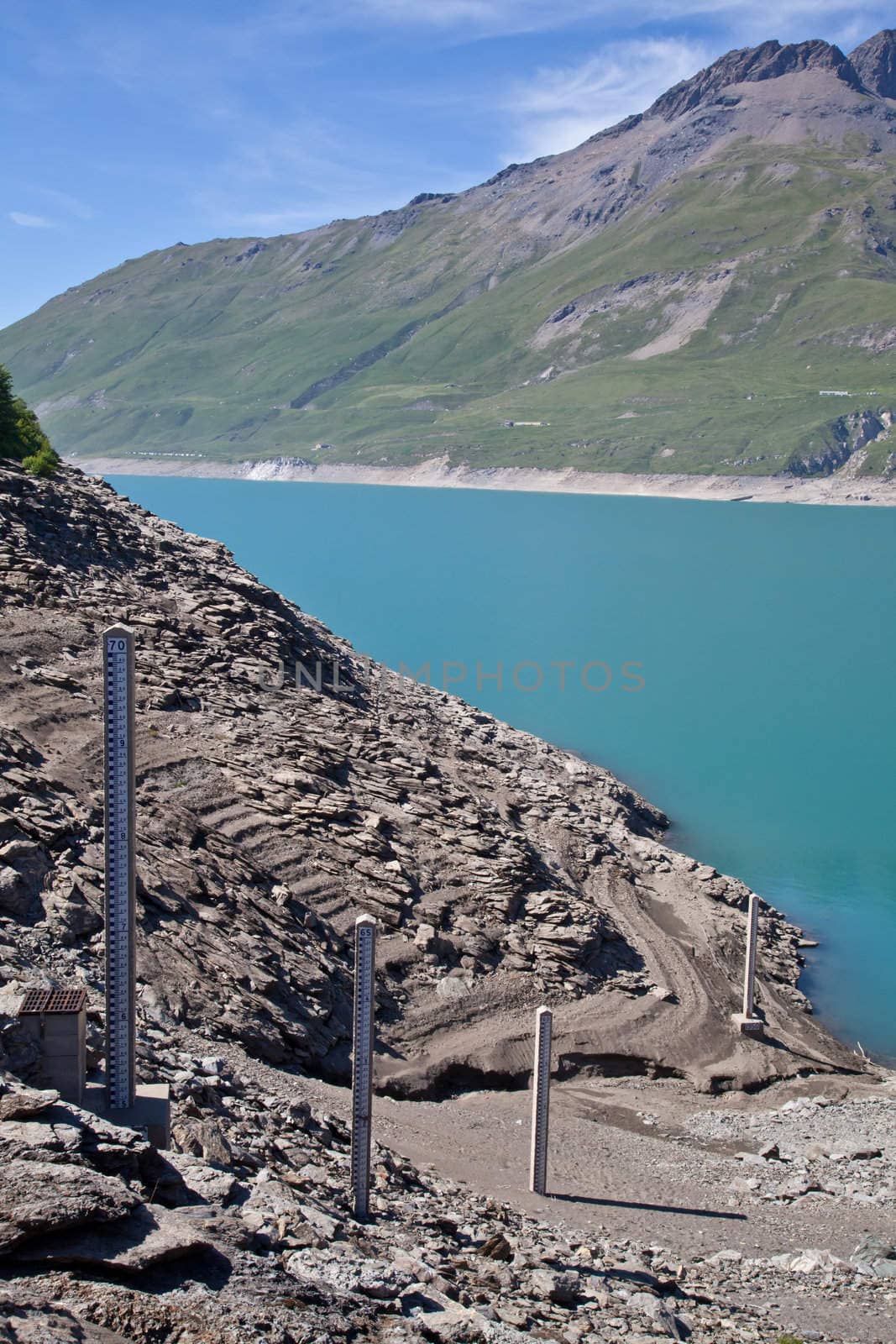 Moncenisio dam, Italy/France border. Meter used to measure the level of water.