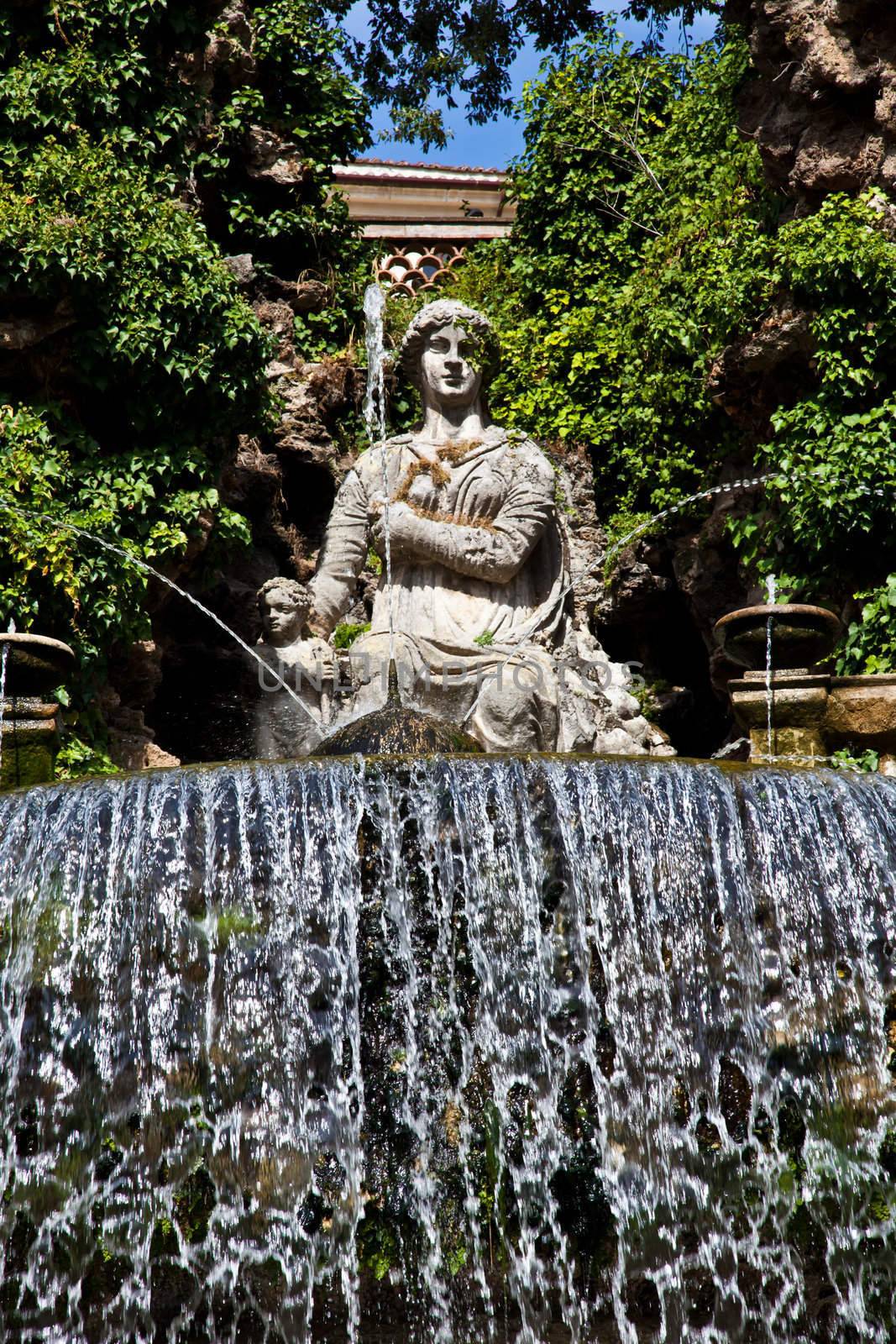 Detail of the luxury Villa d'Este in Tivoli, close to Rome - Italy