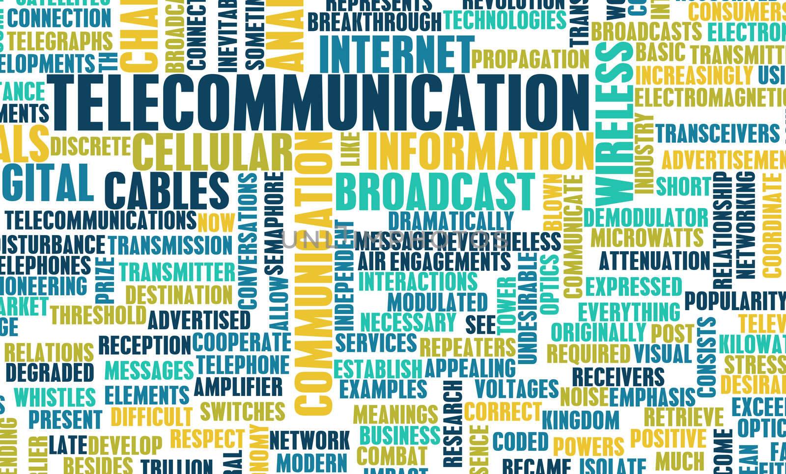 Telecommunications Net Global Industry as a Art