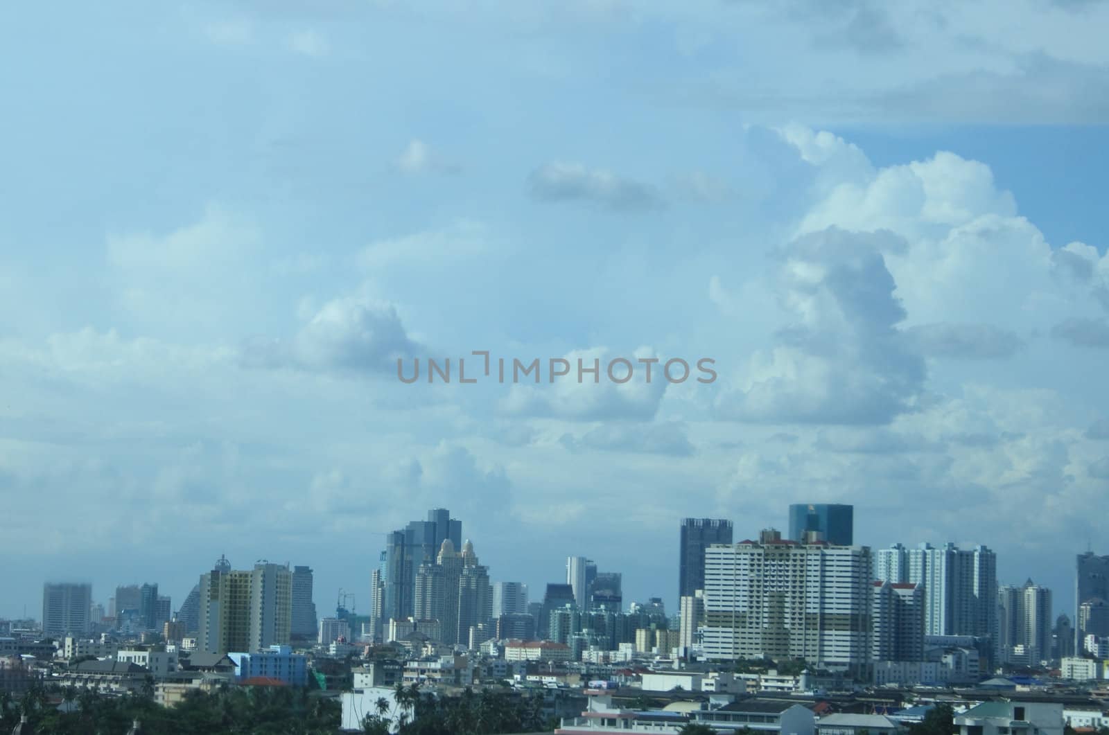 Bangkok with high angle landscapes