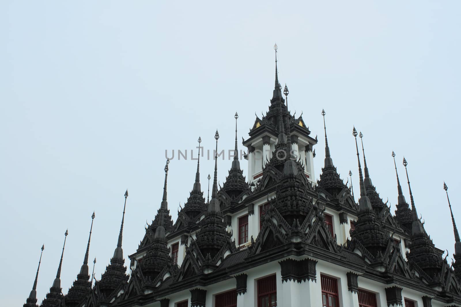 Pagoda in Wat Ratchanadda in Bangkok, Thailand