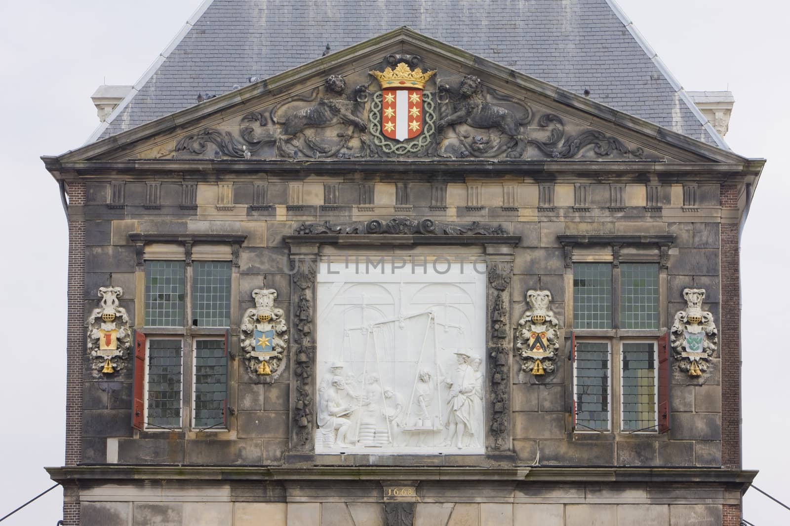 town hall''s detail, Gouda, Netherlands