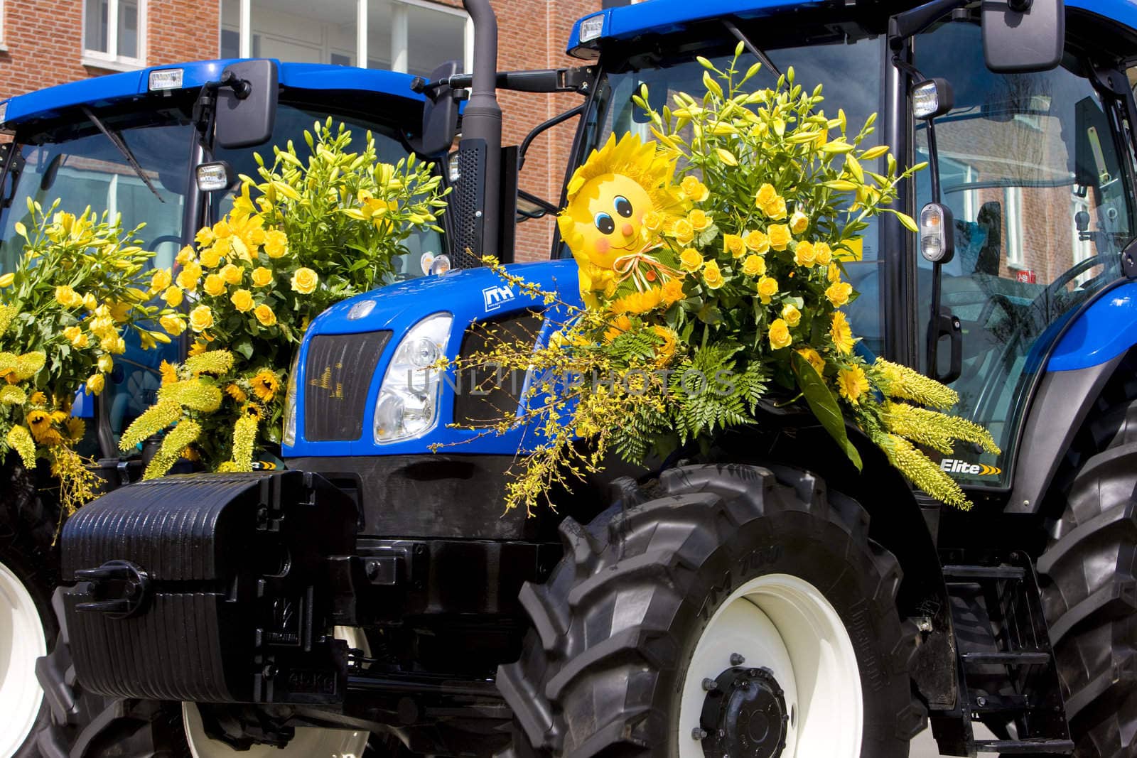 tractors, Flower Parade, Noordwijk, Netherlands