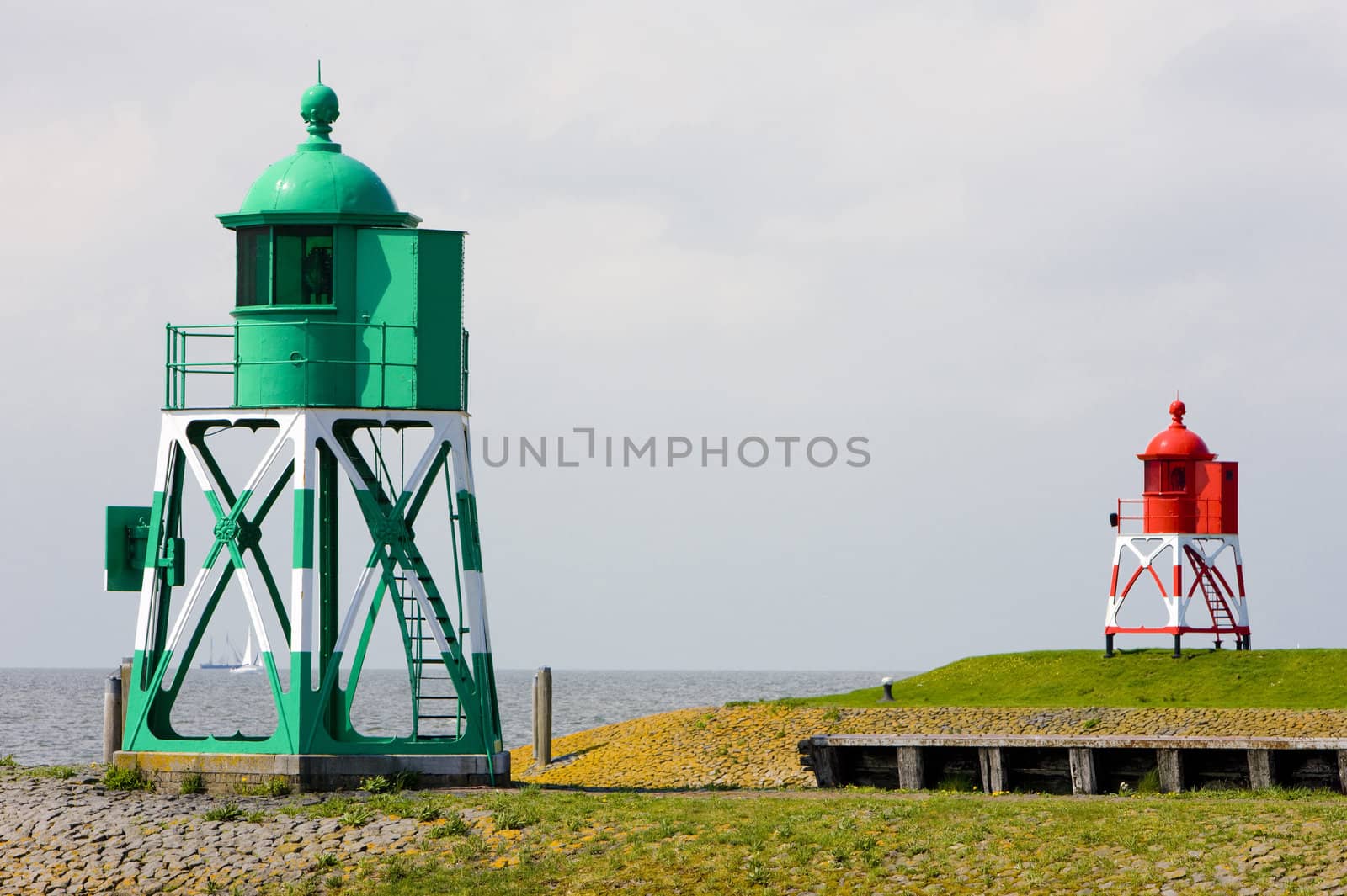 lighthouses, Stavoren, Friesland, Netherlands