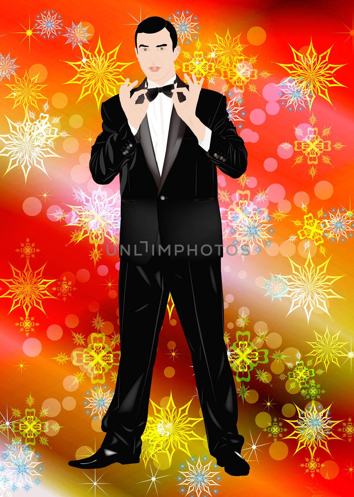 The New Year's romantic celebratory man by sergey150770SV