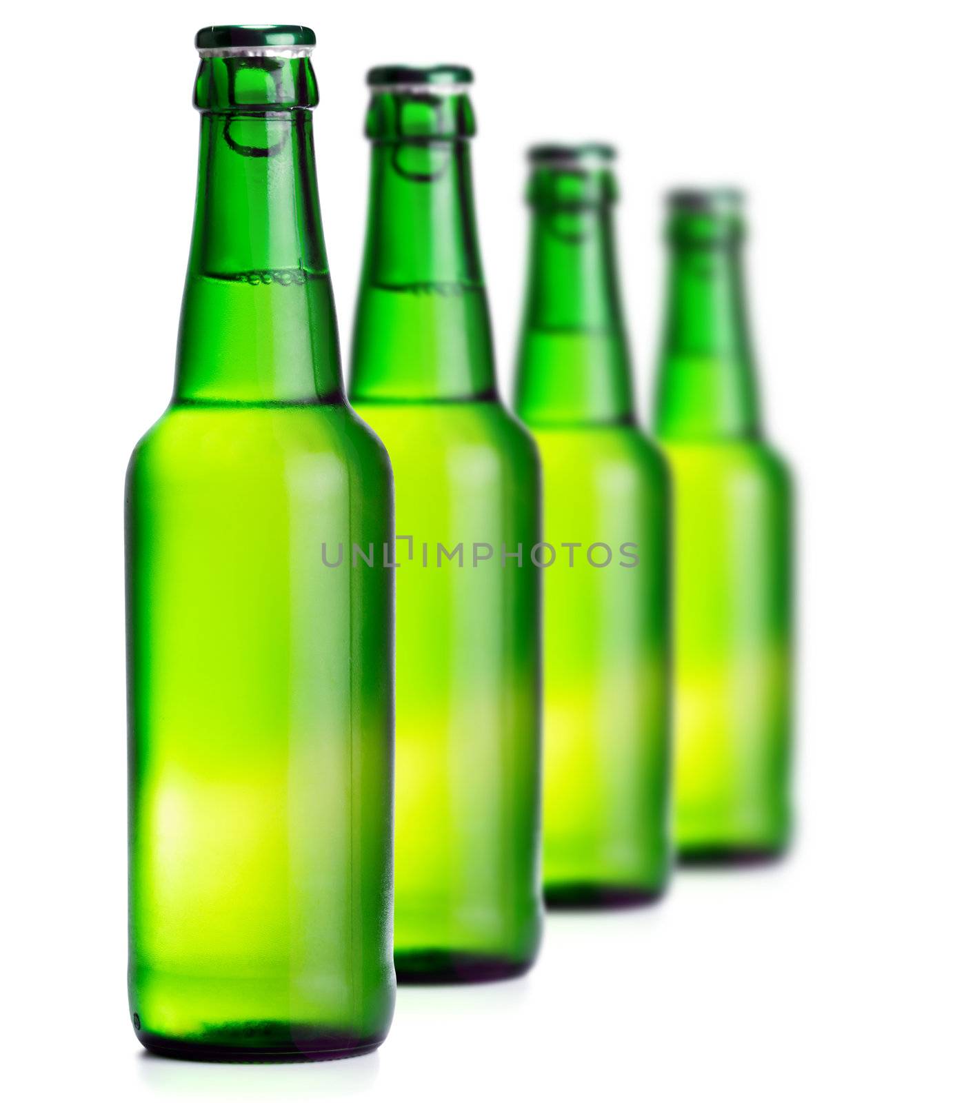 Beer bottle isolated on white