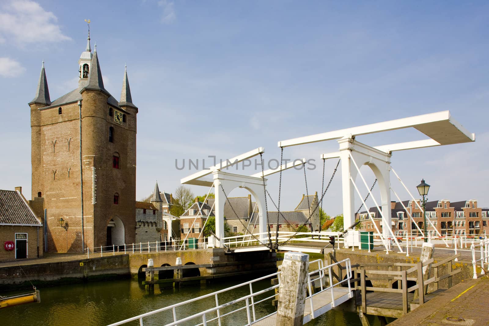 medieval gate and drawbridge, Zierikzee, Zeeland, Netherlands by phbcz
