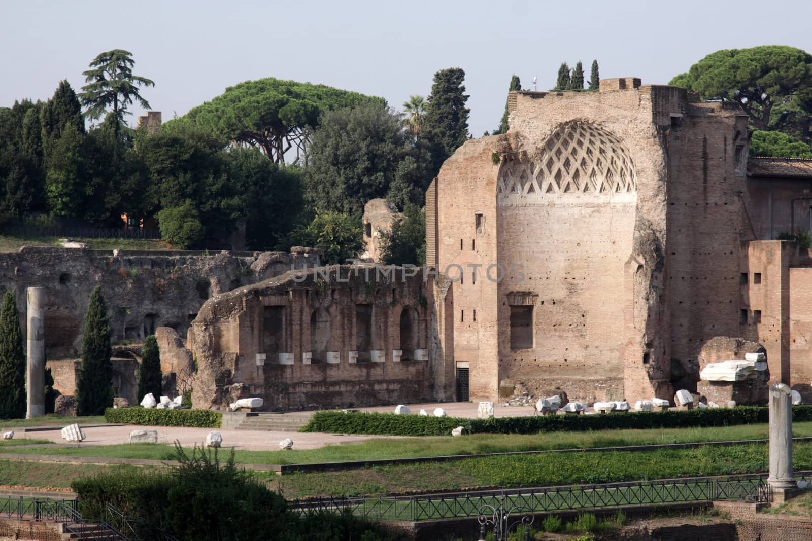 The ruins of the temple of Venus in Rome, Italy.