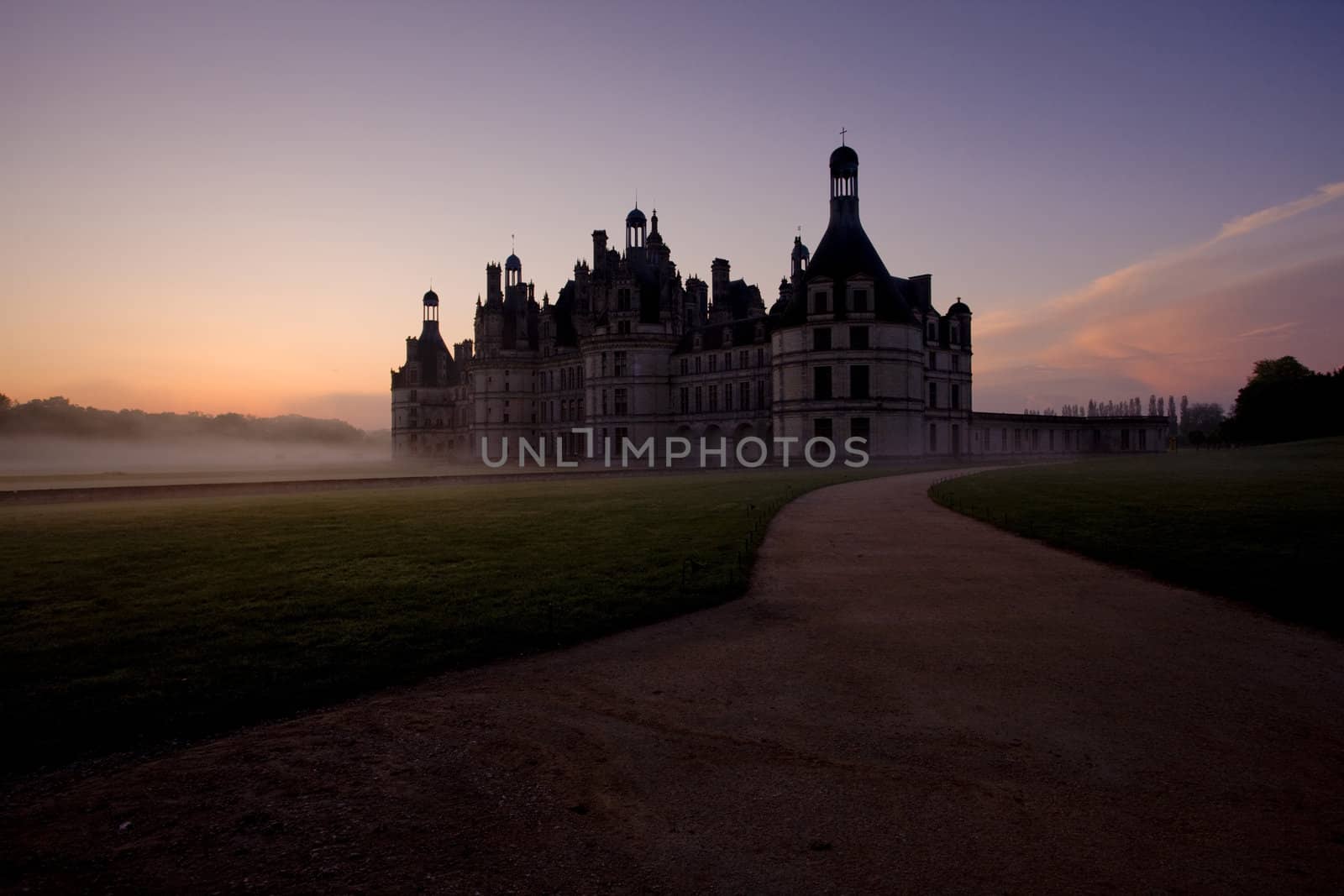 Chambord Castle at sunrise, Loir-et-Cher, Centre, France by phbcz