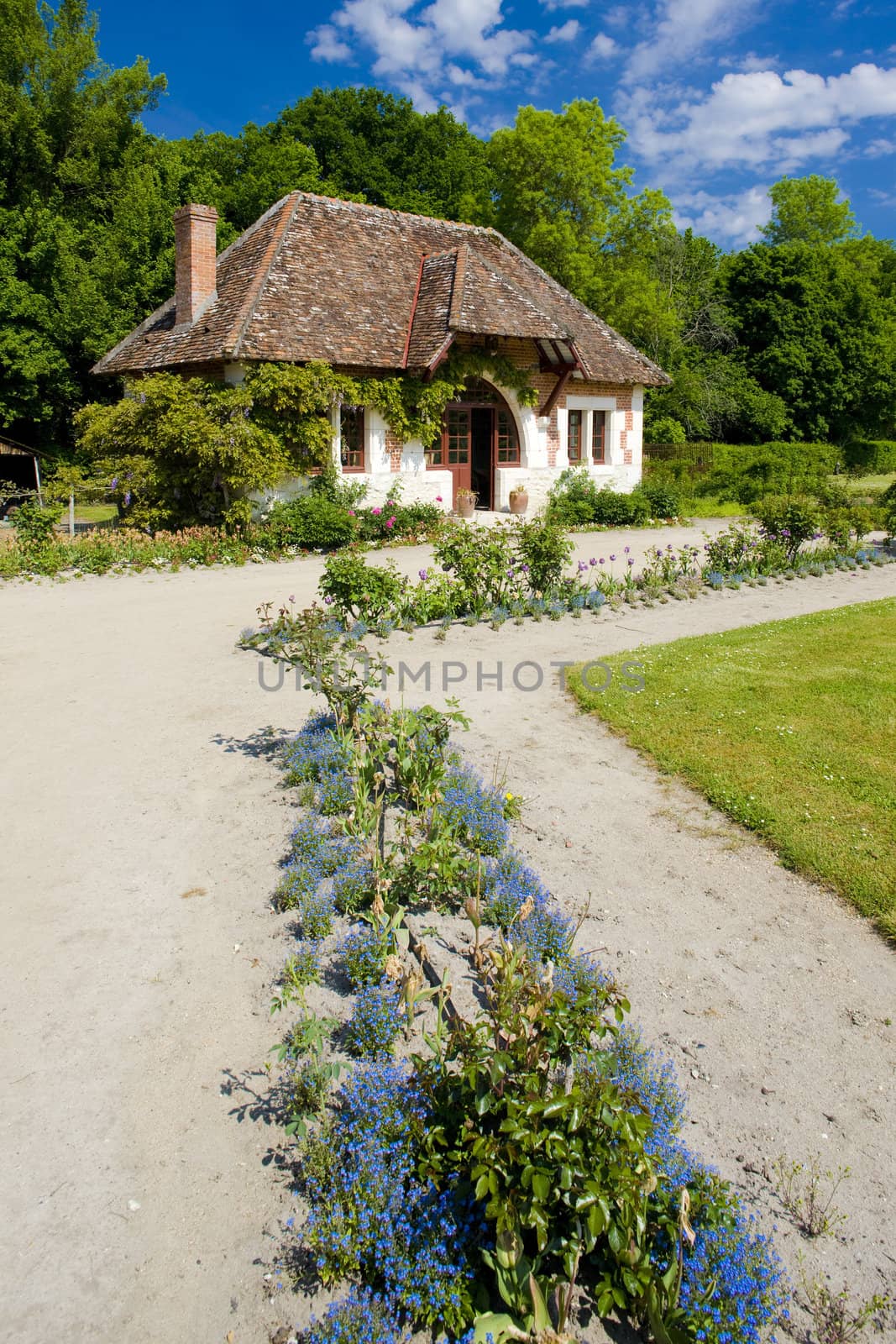 garden of Chateau du Moulin, Lassay-sur-Croisne, Centre, France