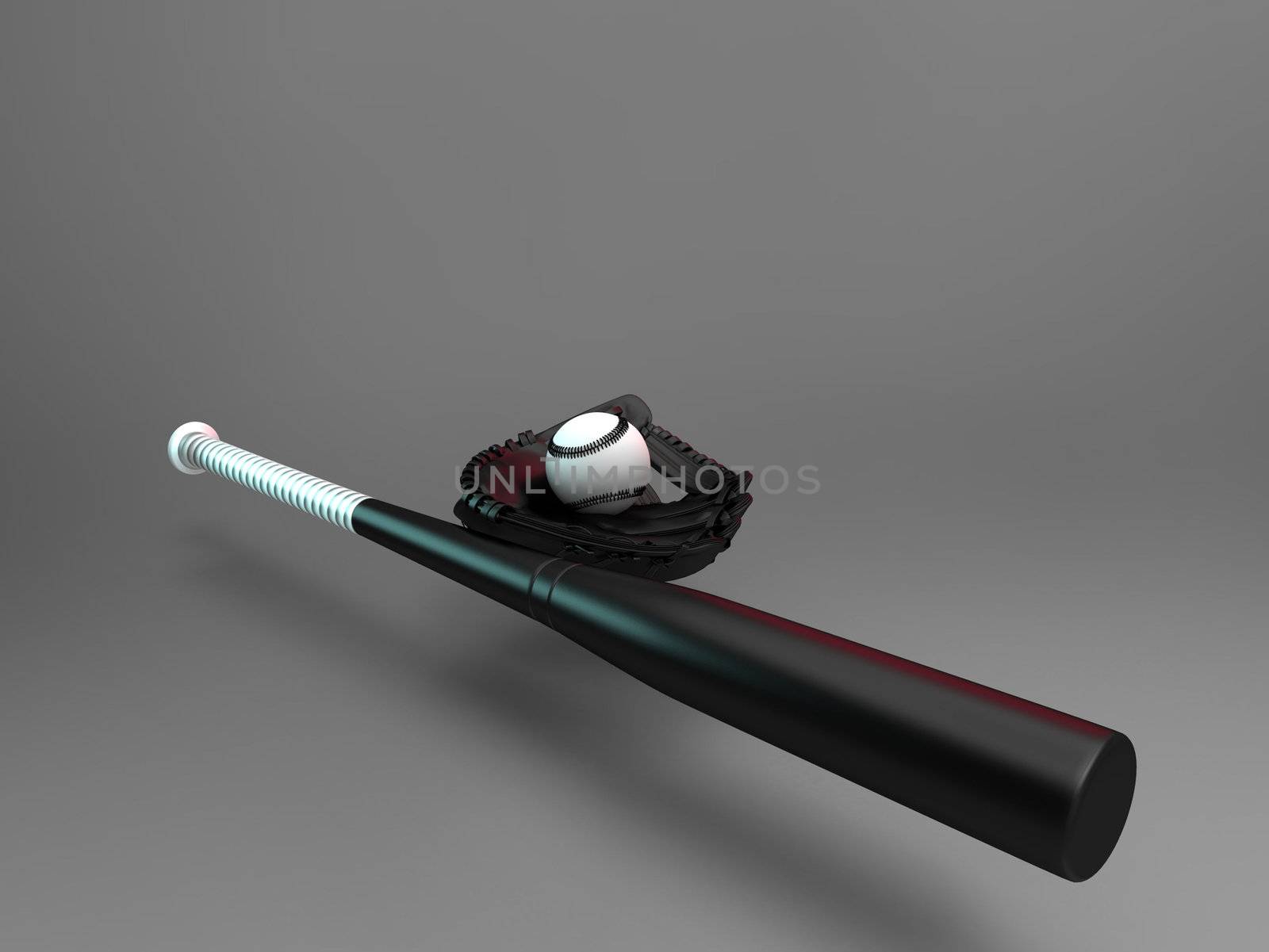 bat  and baseball glove
