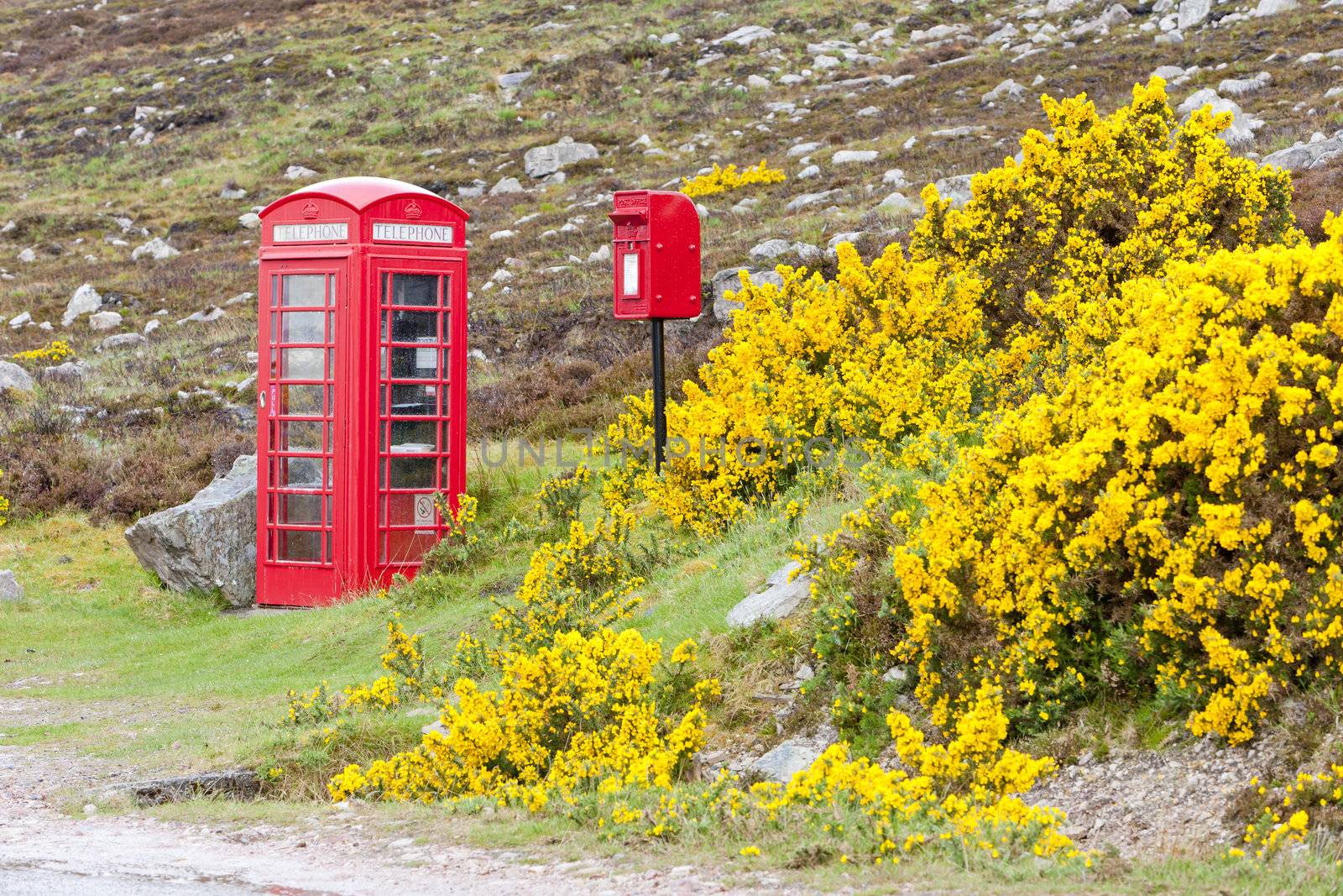 telephone booth and letter box near Laid, Scotland by phbcz