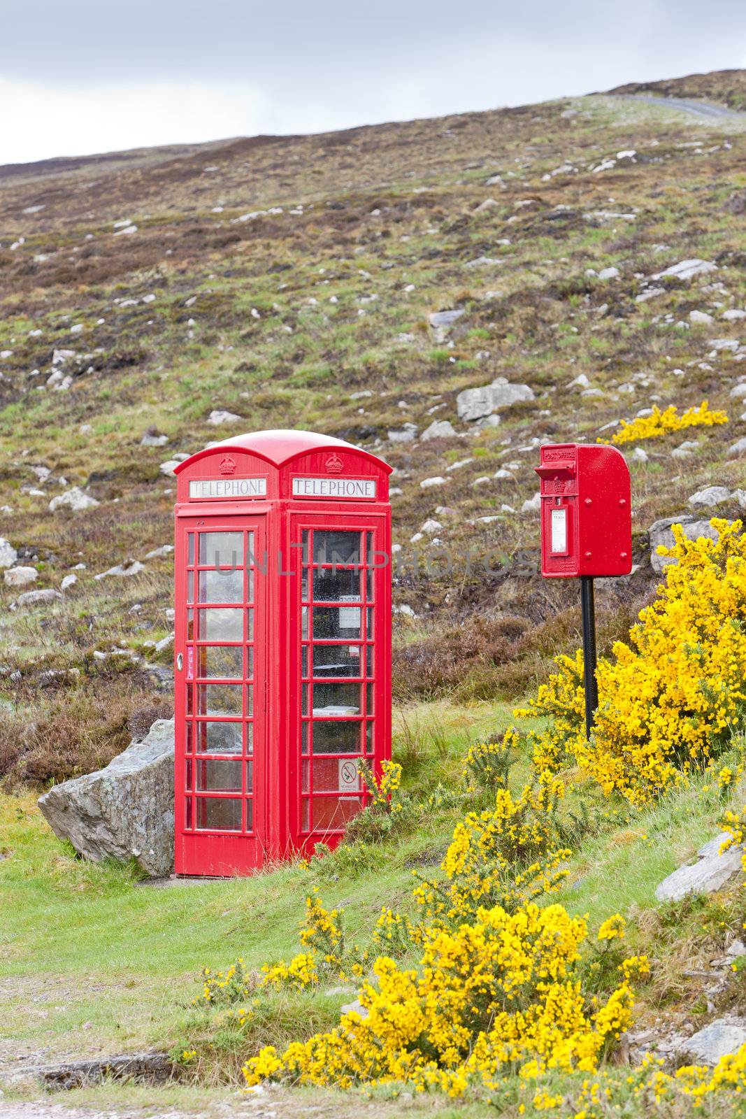 telephone booth and letter box near Laid, Scotland by phbcz