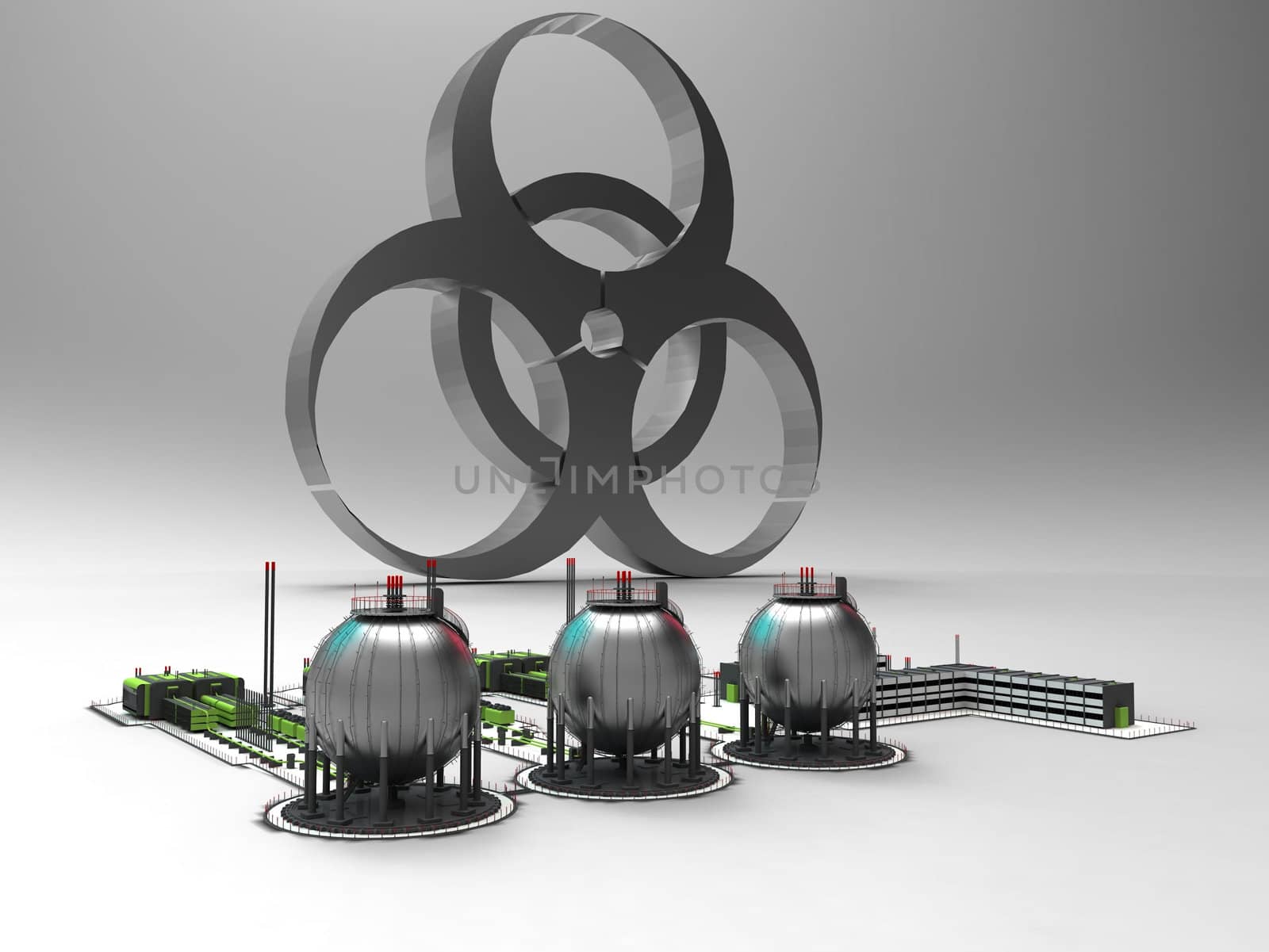 chemical factory and biohazard